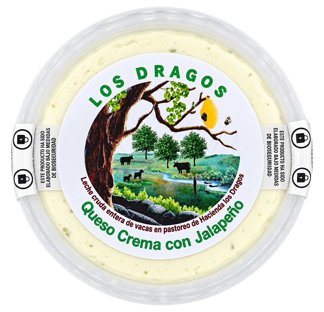 Los Dragos QuesoCremaJalapeño10oz