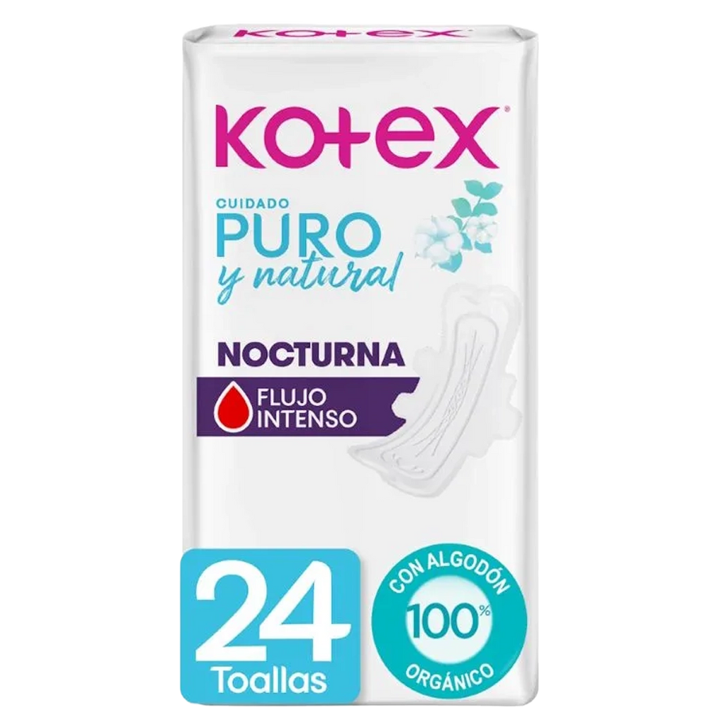 KOTEX Toalla Noct PuroNatural 24UN