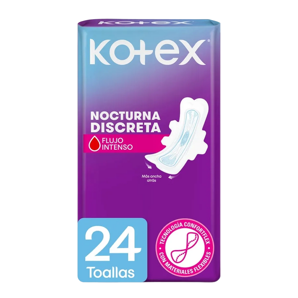 KOTEX Toalla Nocturna Discreta 24Ud
