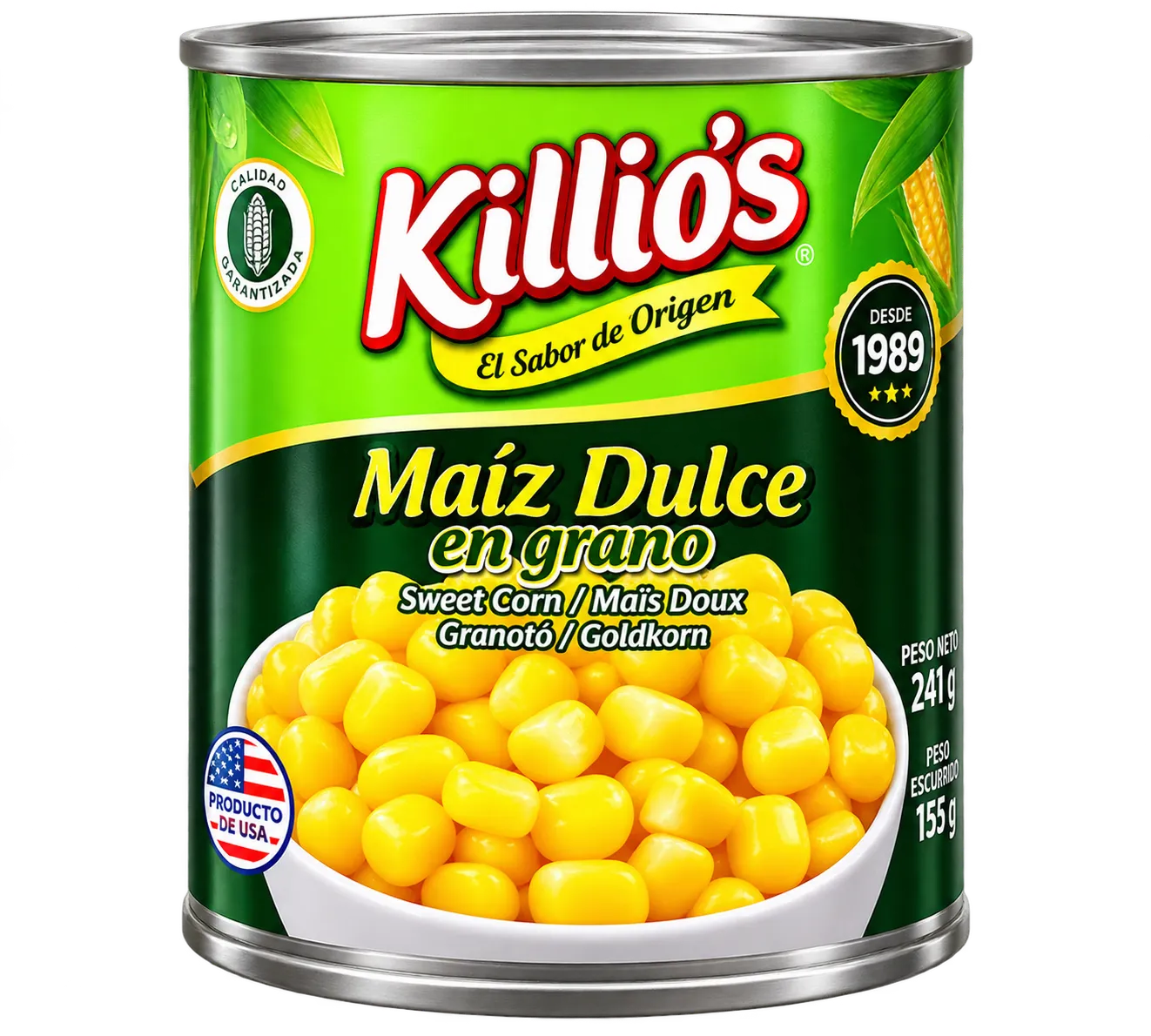 Killio's Maíz Dulce Grano 241Gr