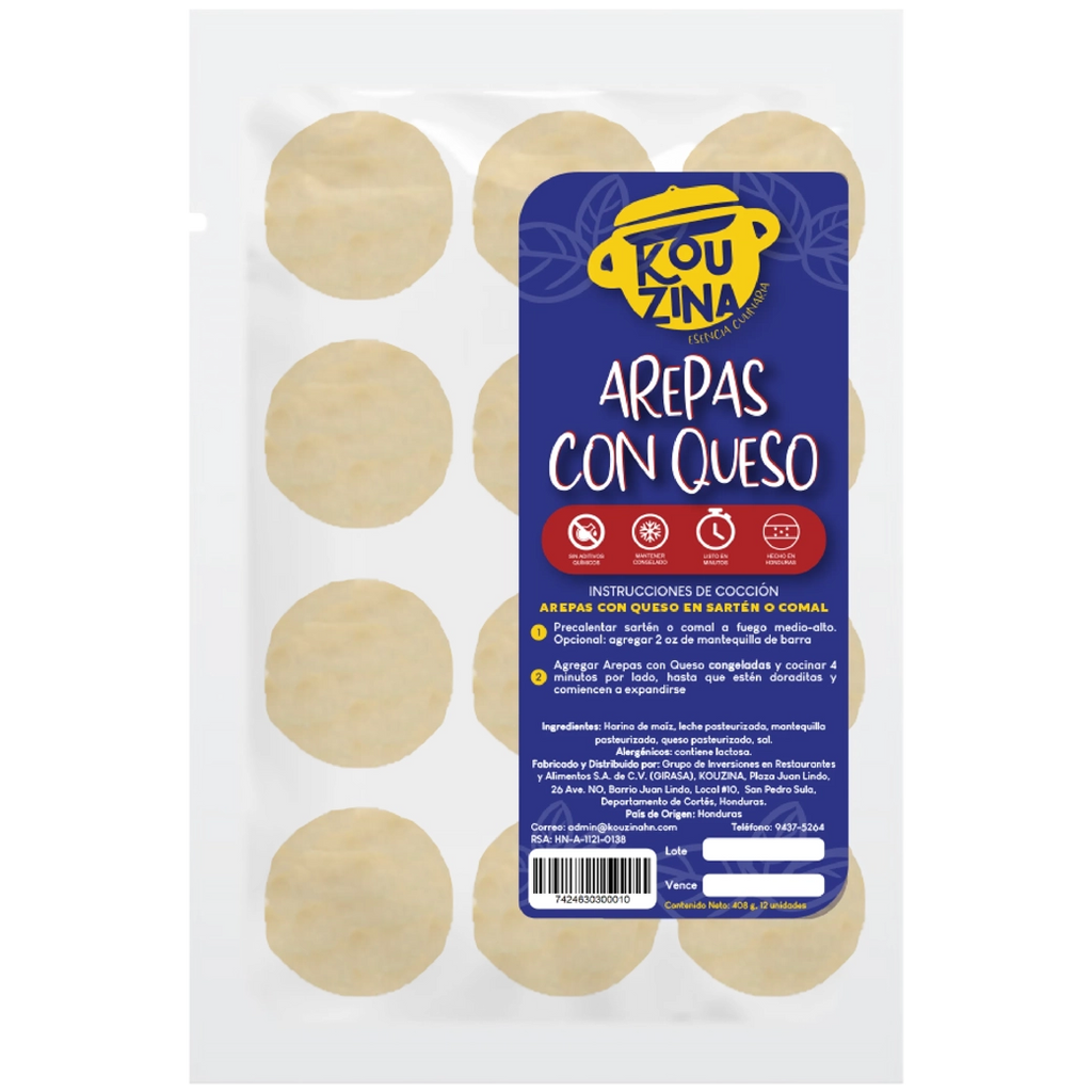 KOUZINA Arepas c/Queso 12u