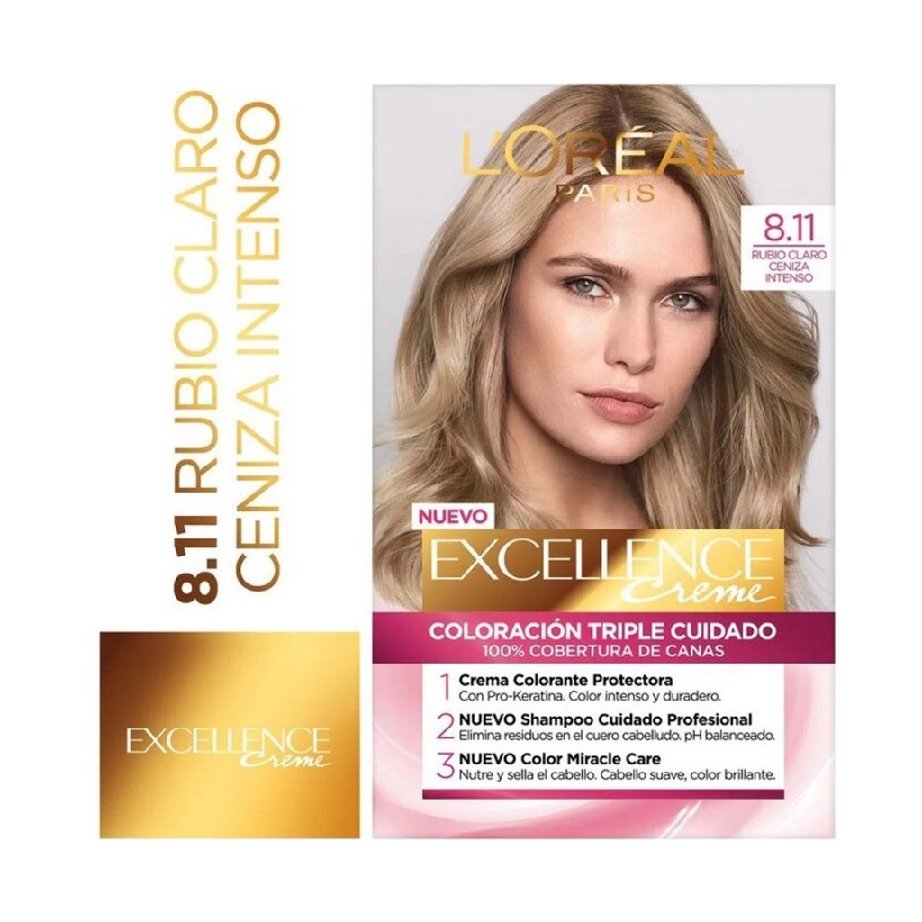 LOREAL Tinte RubioClaroCeniza #8.11