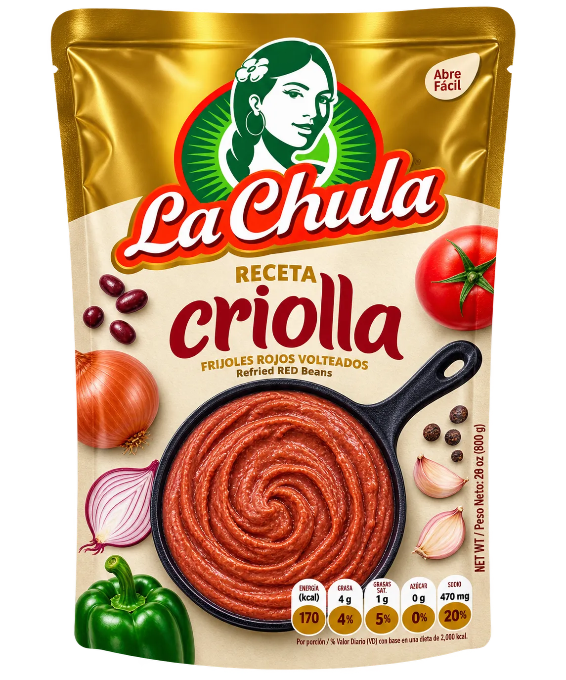 La Chula Frijol Rojo Criolla 28oz