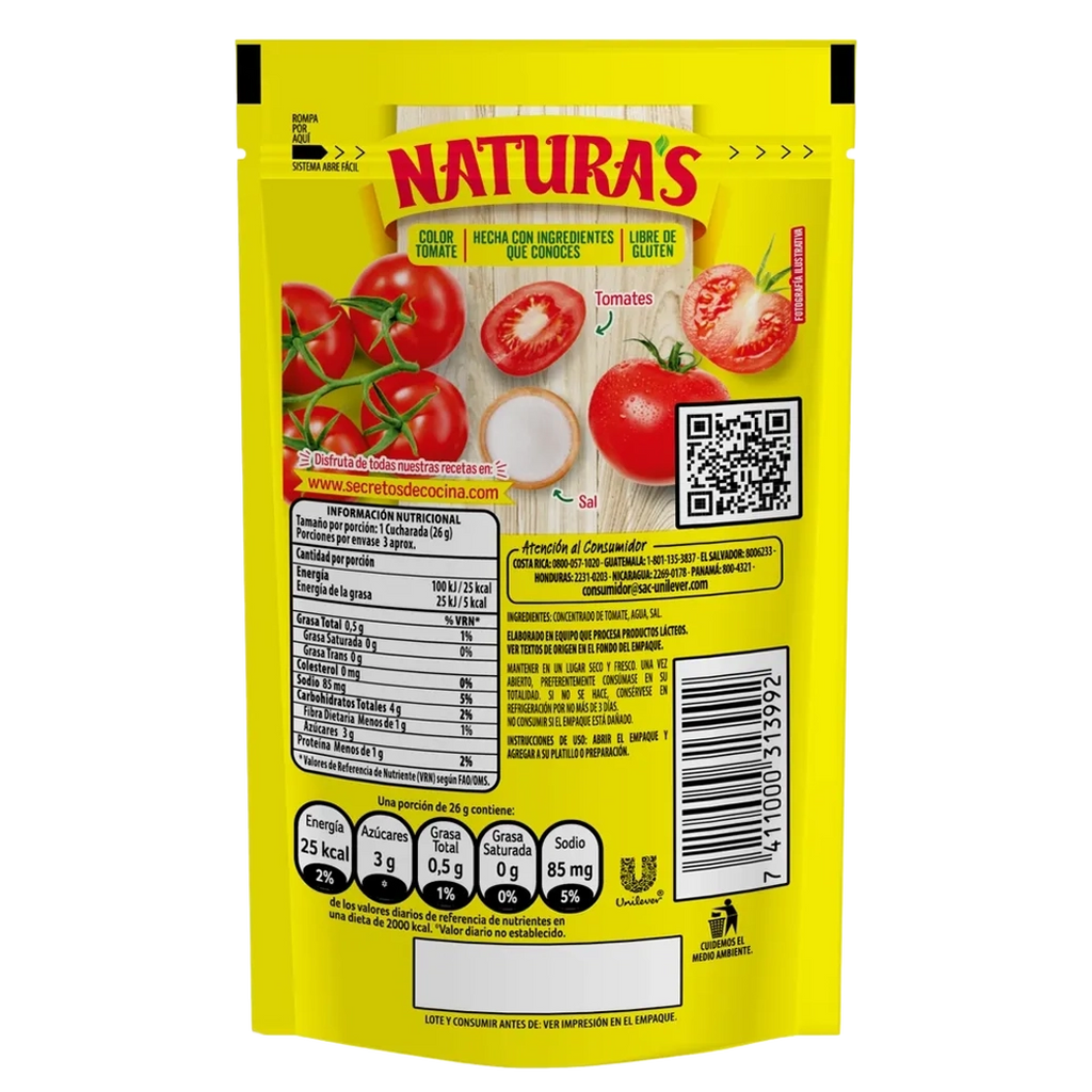 NATURAS Pasta Tomate 90g