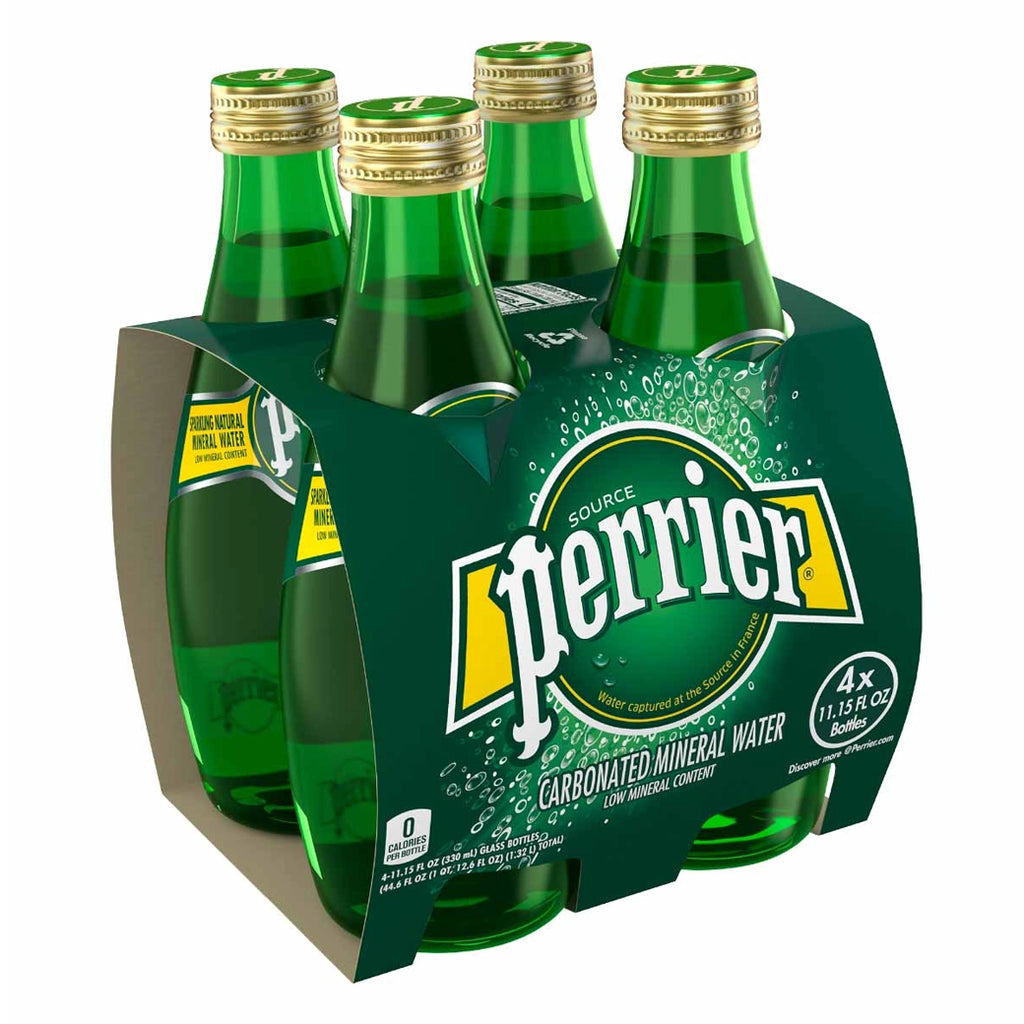 PERRIER Agua Mineral 330ml 4pk