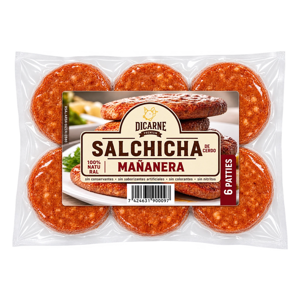 Dicarne Salchicha Mañanera 12 onz