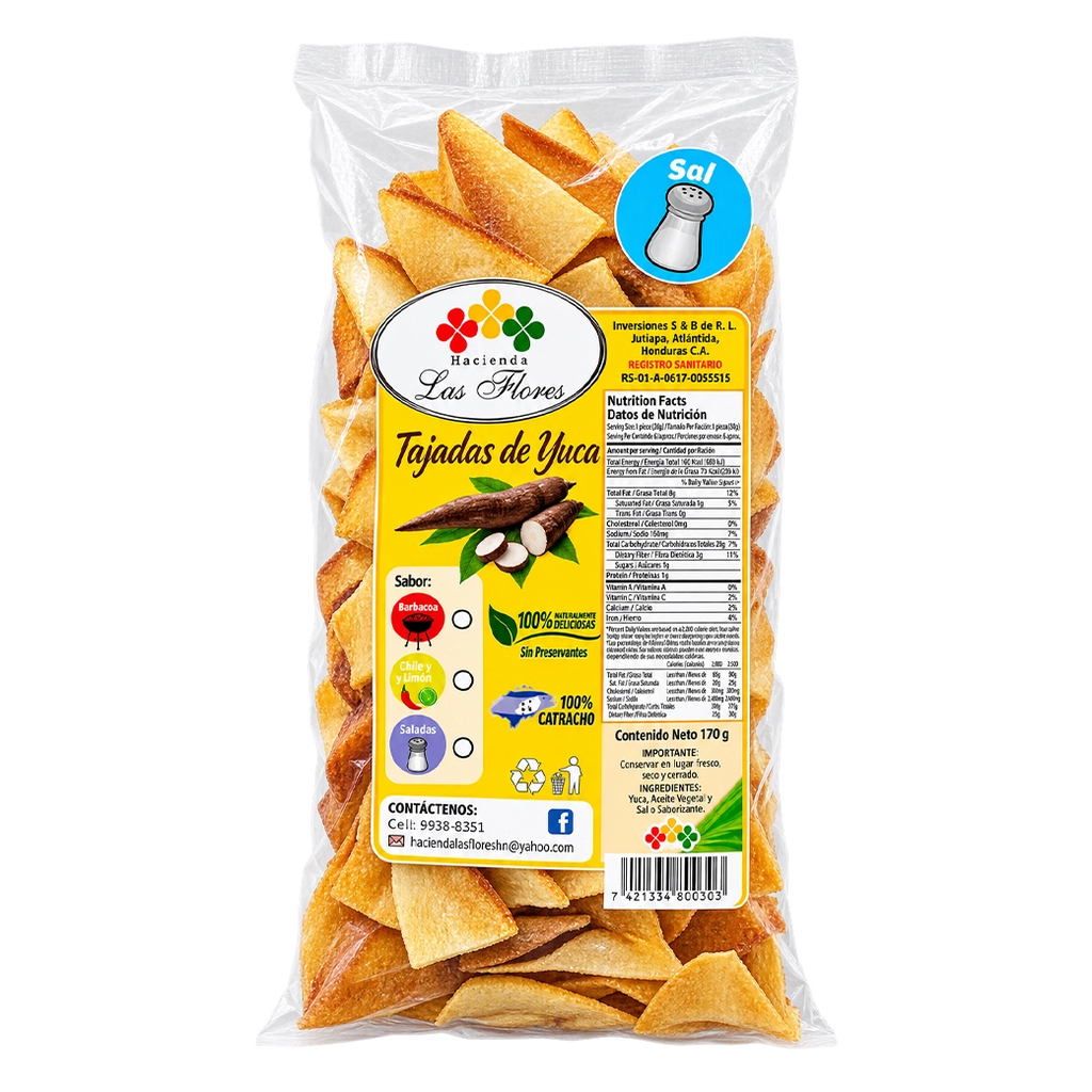 Las Flores Tajada Yuca 170gr