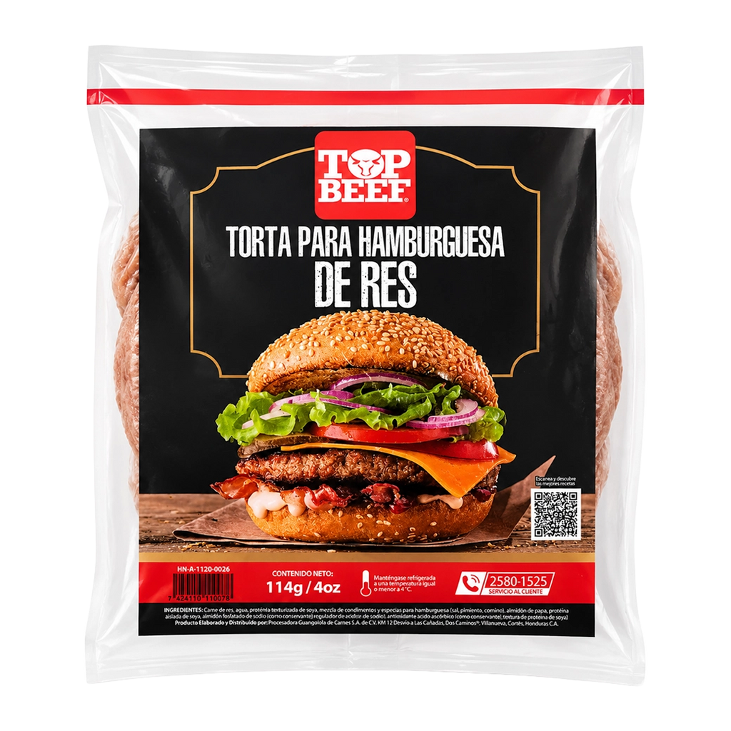 Torta P/hamburguesa Top beef 4