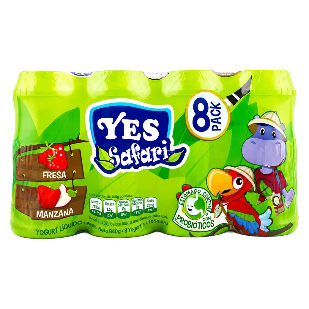 YES YogurtSafary 8packLiq 105gr