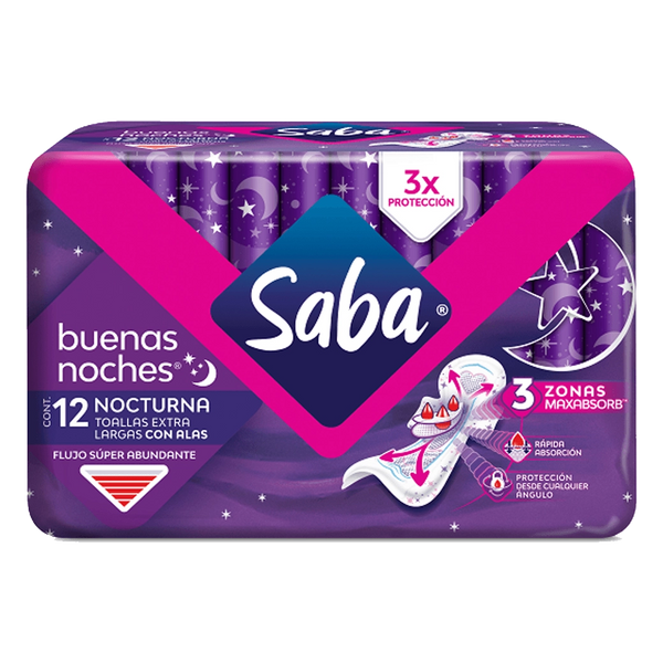 SABA Toalla BuenasNoche C/Alas 12UN