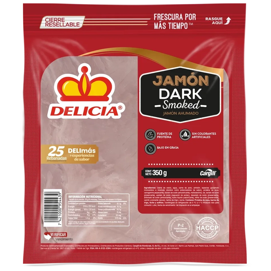 Delicia Jamon Dark S 350 gr