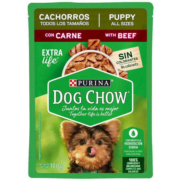 DOG CHOW Cachorros/Carne 100g
