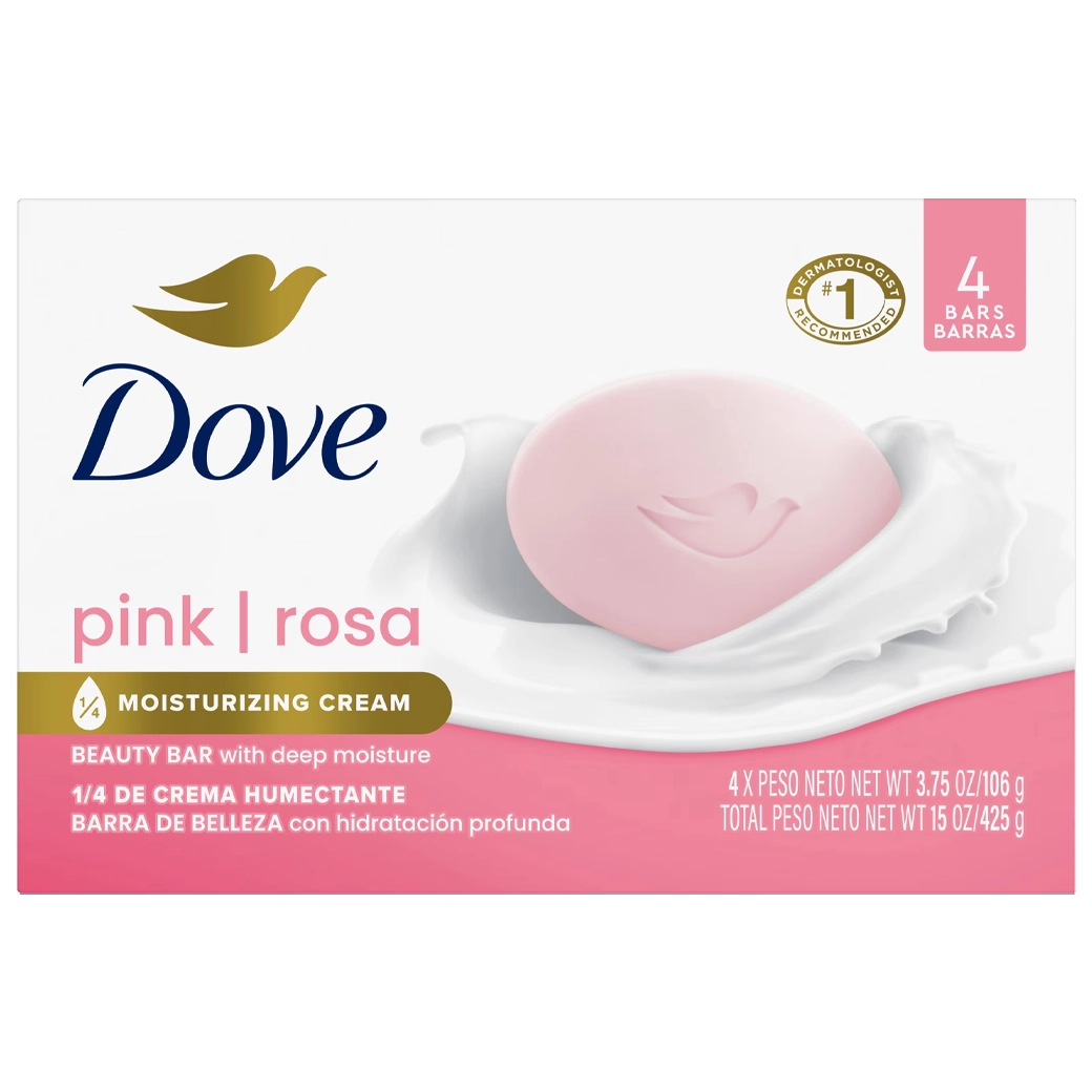 DOVE Bars Pink jabon 4 OZ