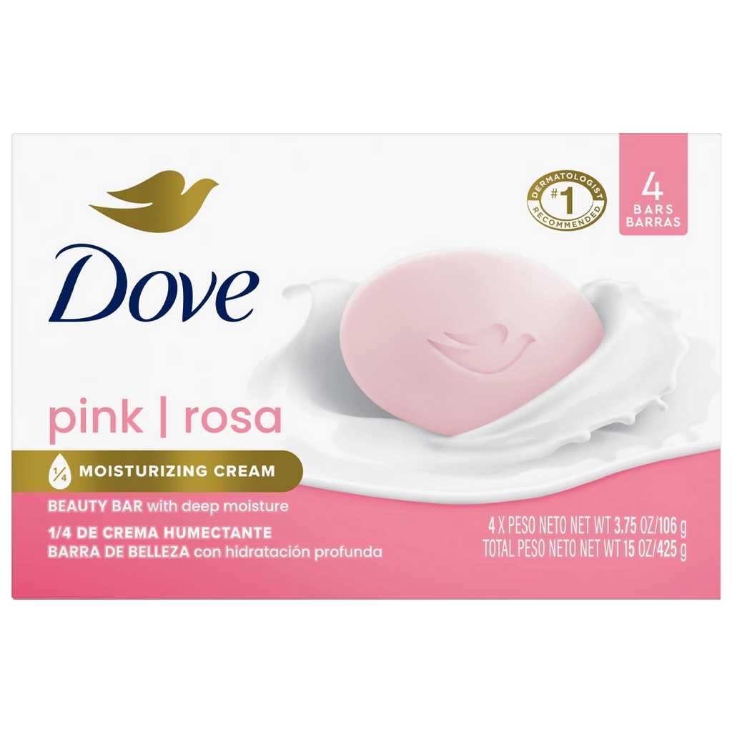 DOVE Bars Pink jabon 4 OZ