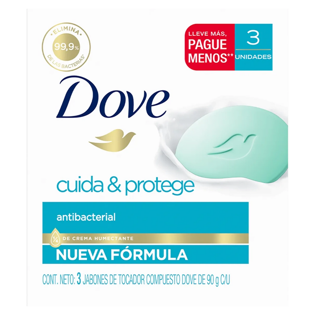 DOVE Jabón Cuida/Protege 3PK