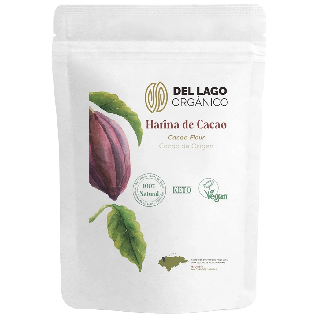 Del Lago Harina Cacao Vegana 340g