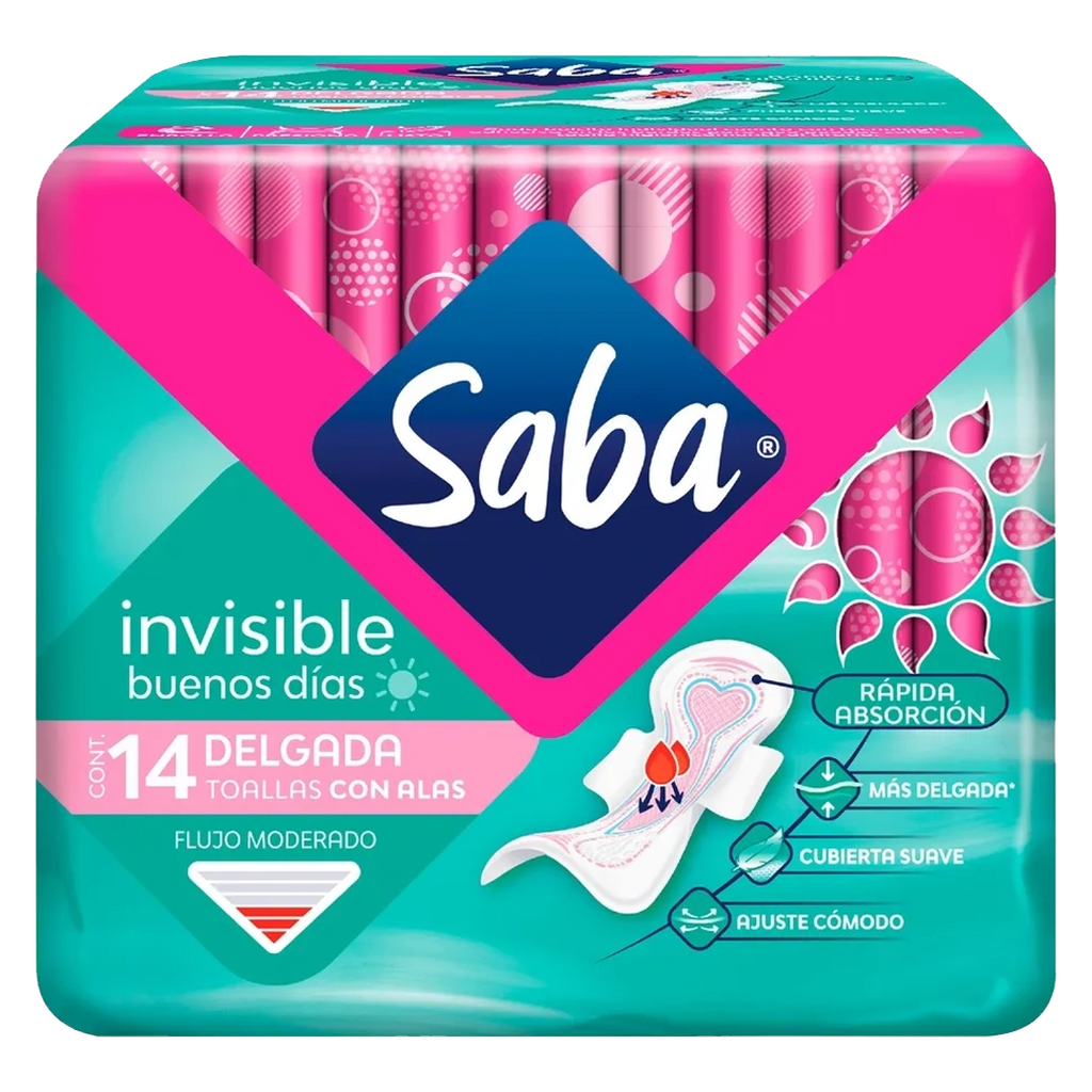 SABA Toalla Invisible C/Alas 14UN