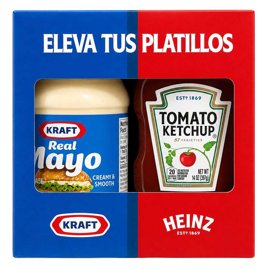 Kraft Mayo 15oz+Heinz Ketchup 14oz