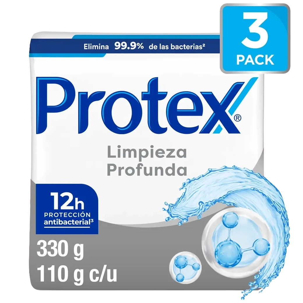 PROTEX Jabon LimpiezaProfunda 3PK