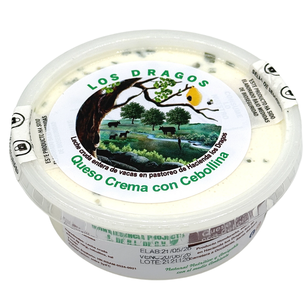 Los Dragos QuesoCremaCebollina10oz