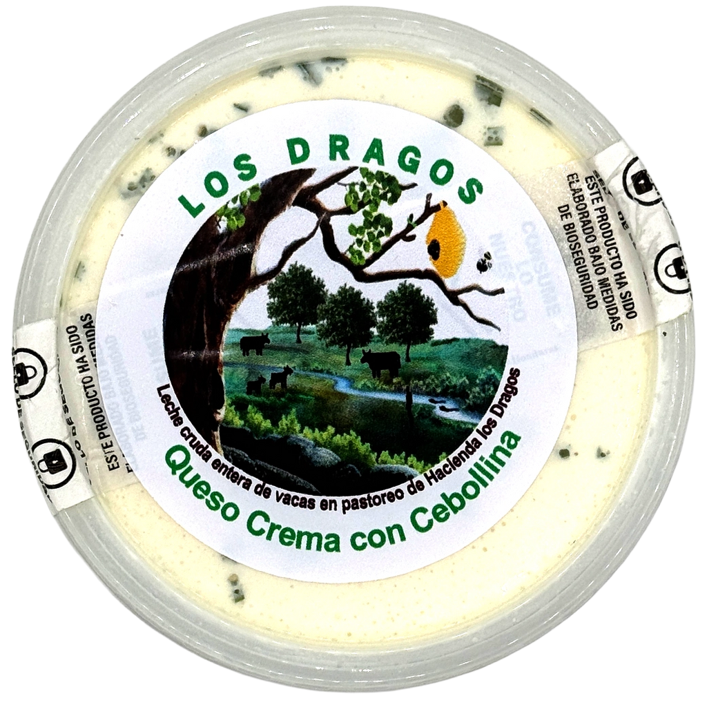 Los Dragos QuesoCremaCebollina10oz