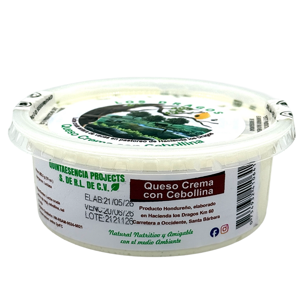 Los Dragos QuesoCremaCebollina10oz