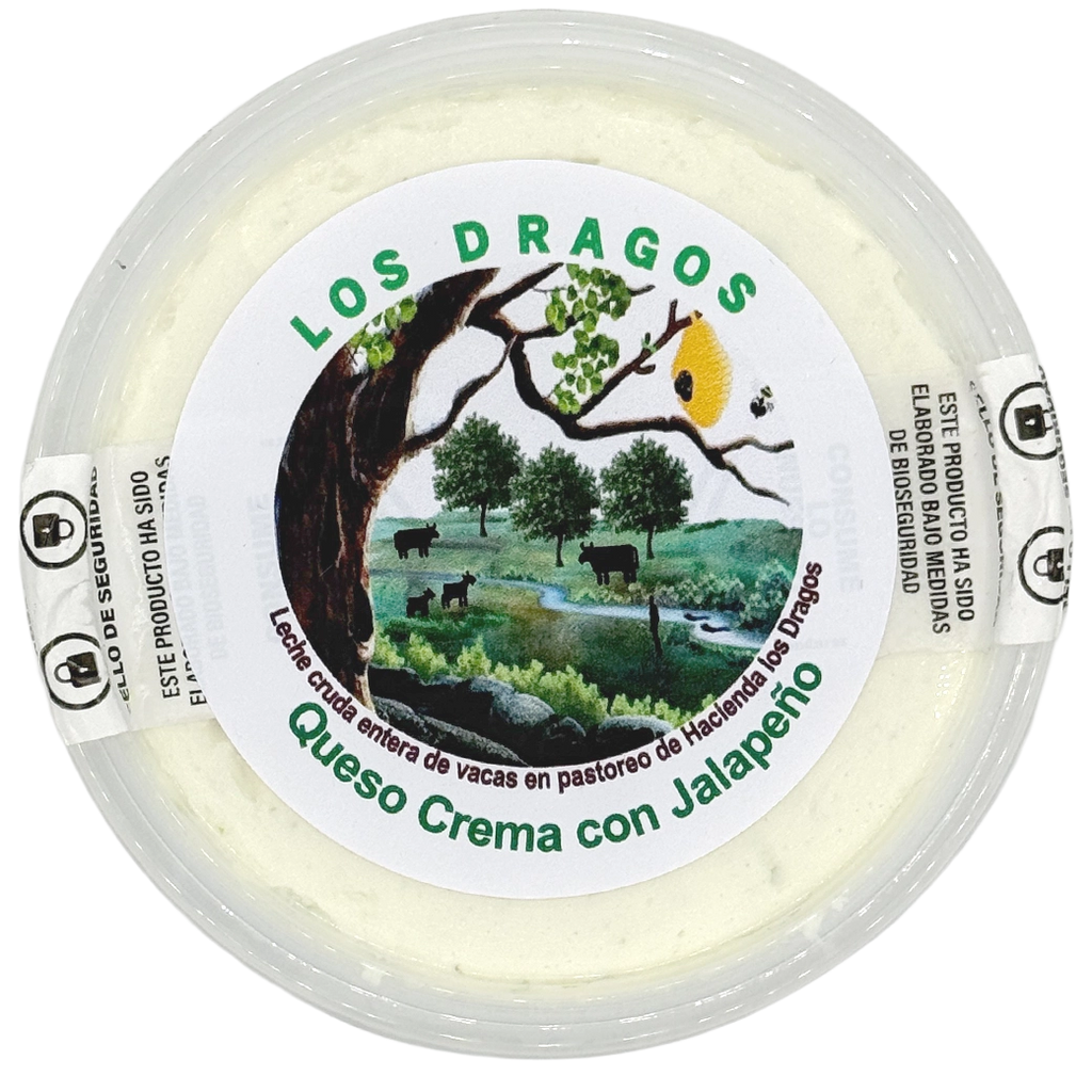 Los Dragos QuesoCremaJalapeño10oz