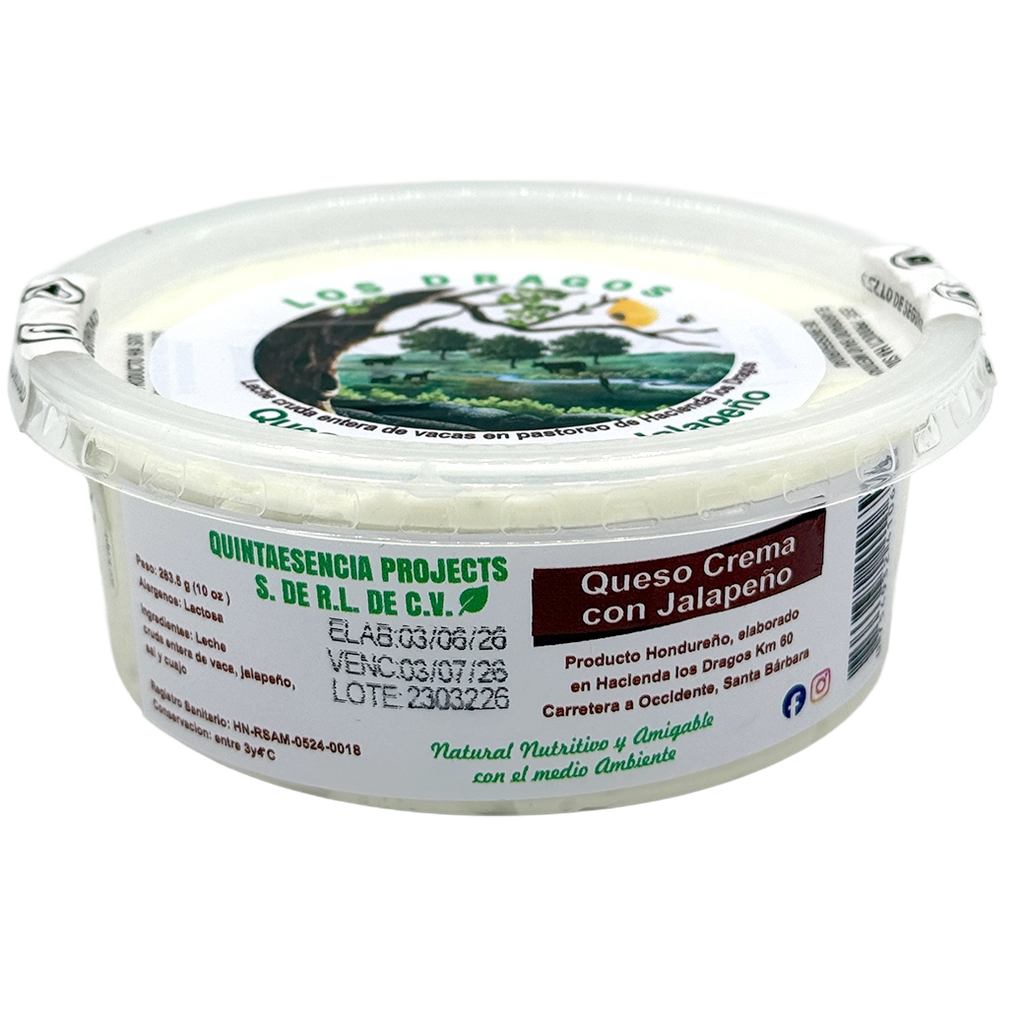 Los Dragos QuesoCremaJalapeño10oz