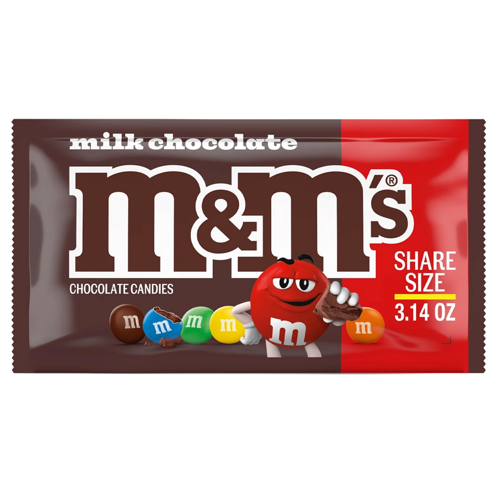 M&M Milk Choc barra 3.14oz