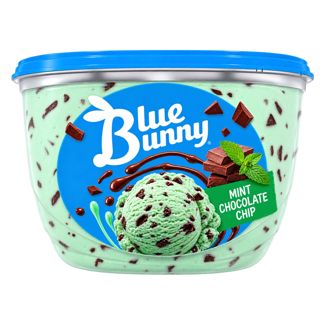 BLUE BUNNY Helado Mint Choco Chip 48oz