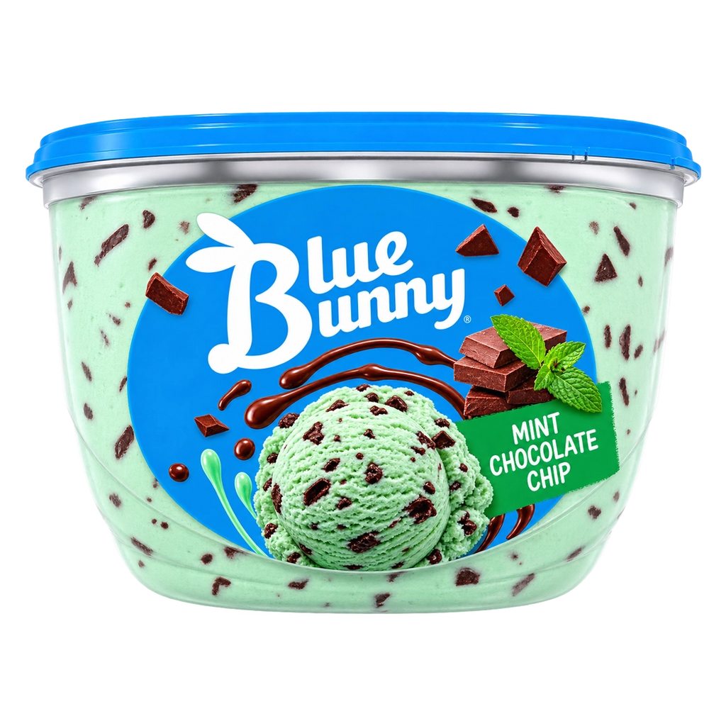 BLUE BUNNY Helado Mint Choco Chip 48oz