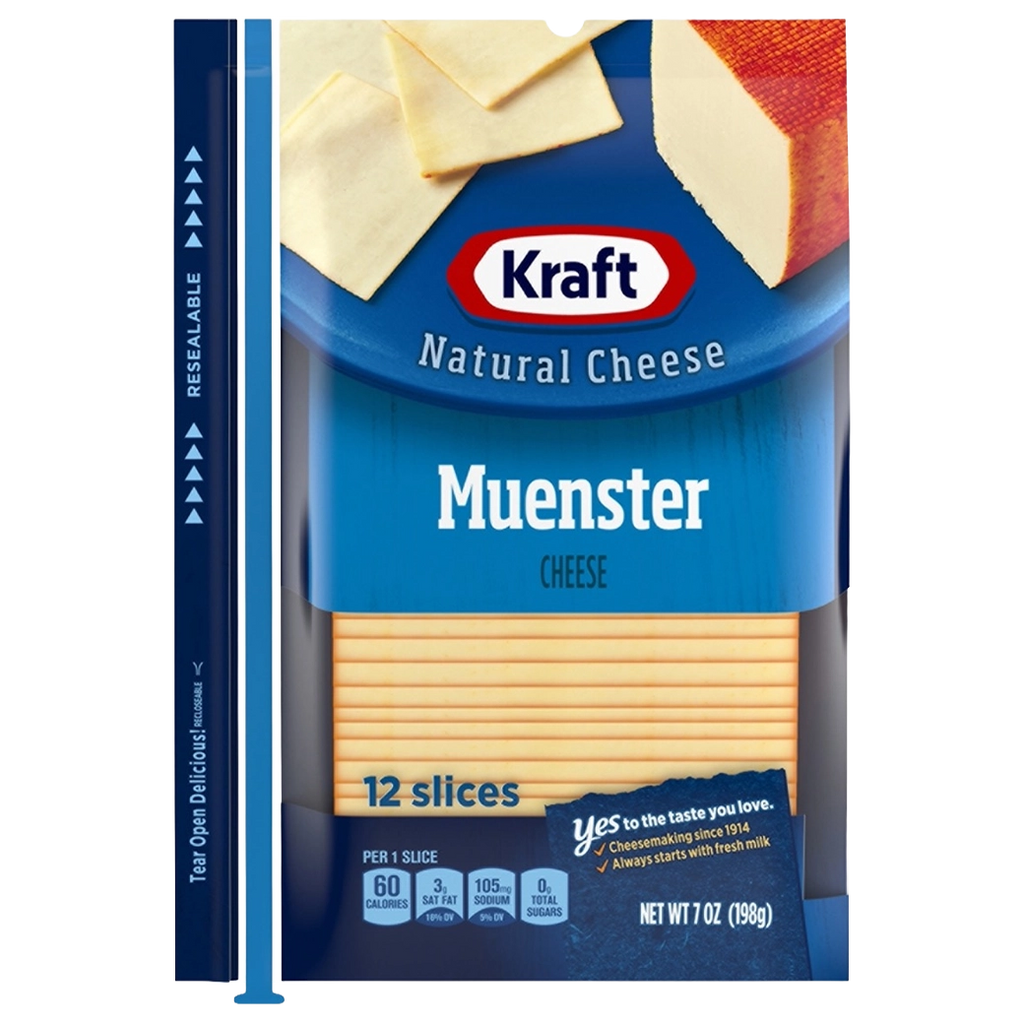KRAFT Muester Cheese Slices 7o