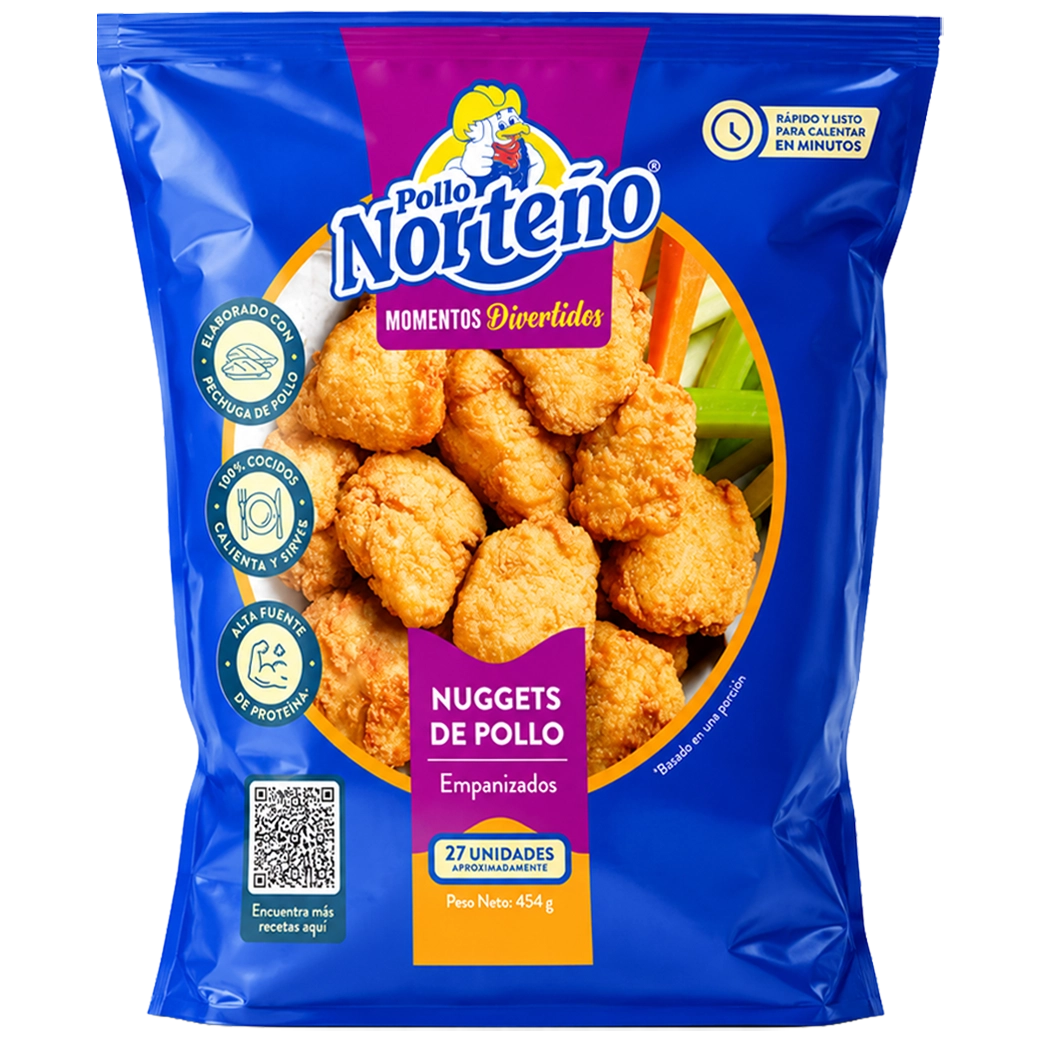 Norteño Nuggets de Pollo 454g