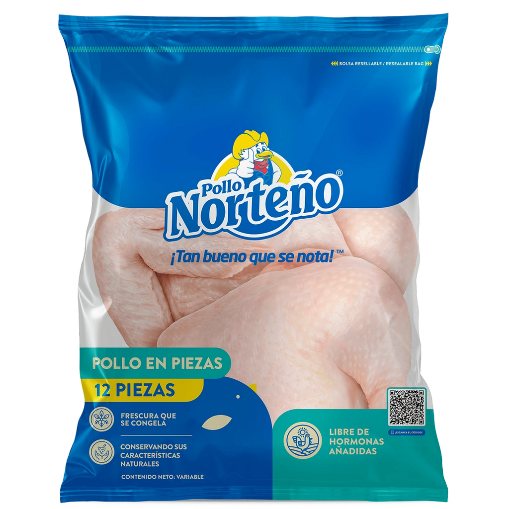NORTEÑO Pollo en Piezas 1/12
