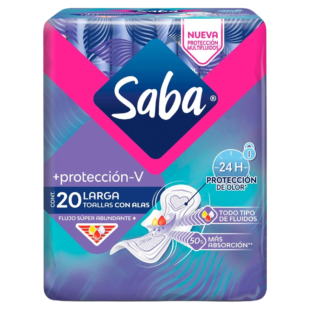 SABA Toalla ProteccionV C/Alas 20UN