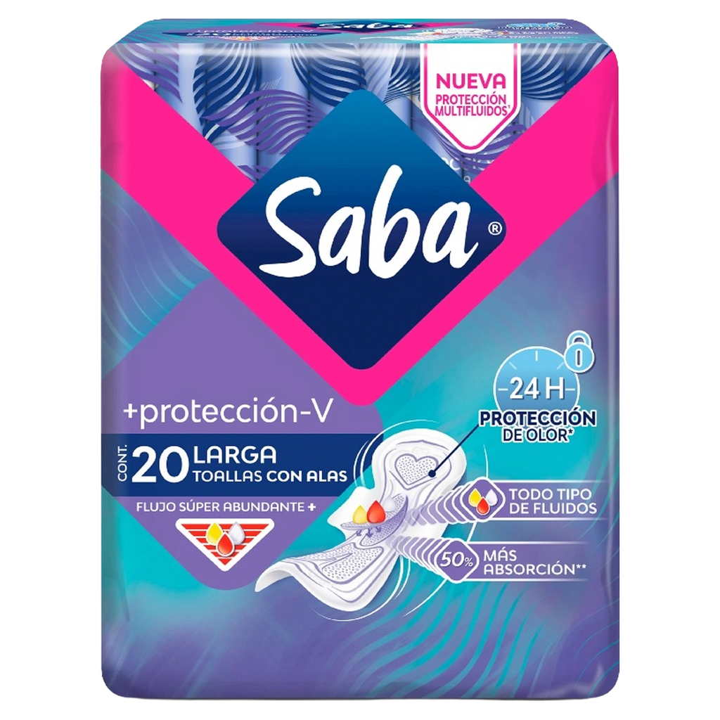 SABA Toalla ProteccionV C/Alas 20UN