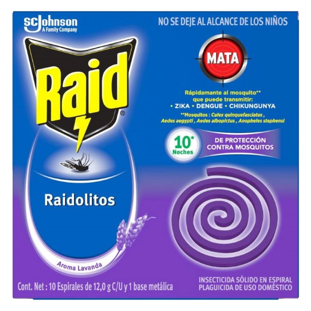 RAID Espirales Lavanda 10u
