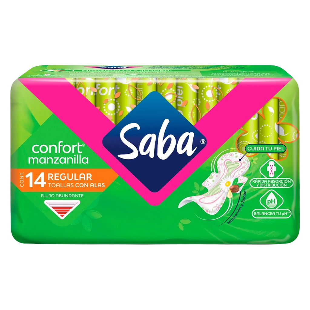 SABA Toalla C/Alas Regular 14u