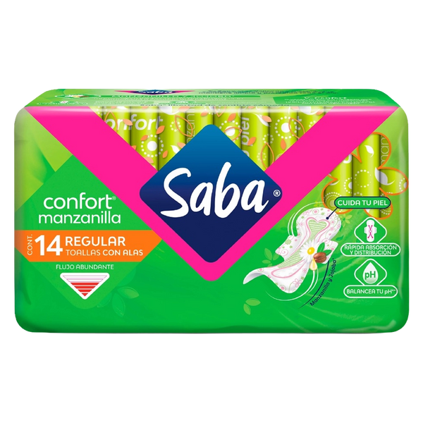 SABA Toalla C/Alas Regular 14u