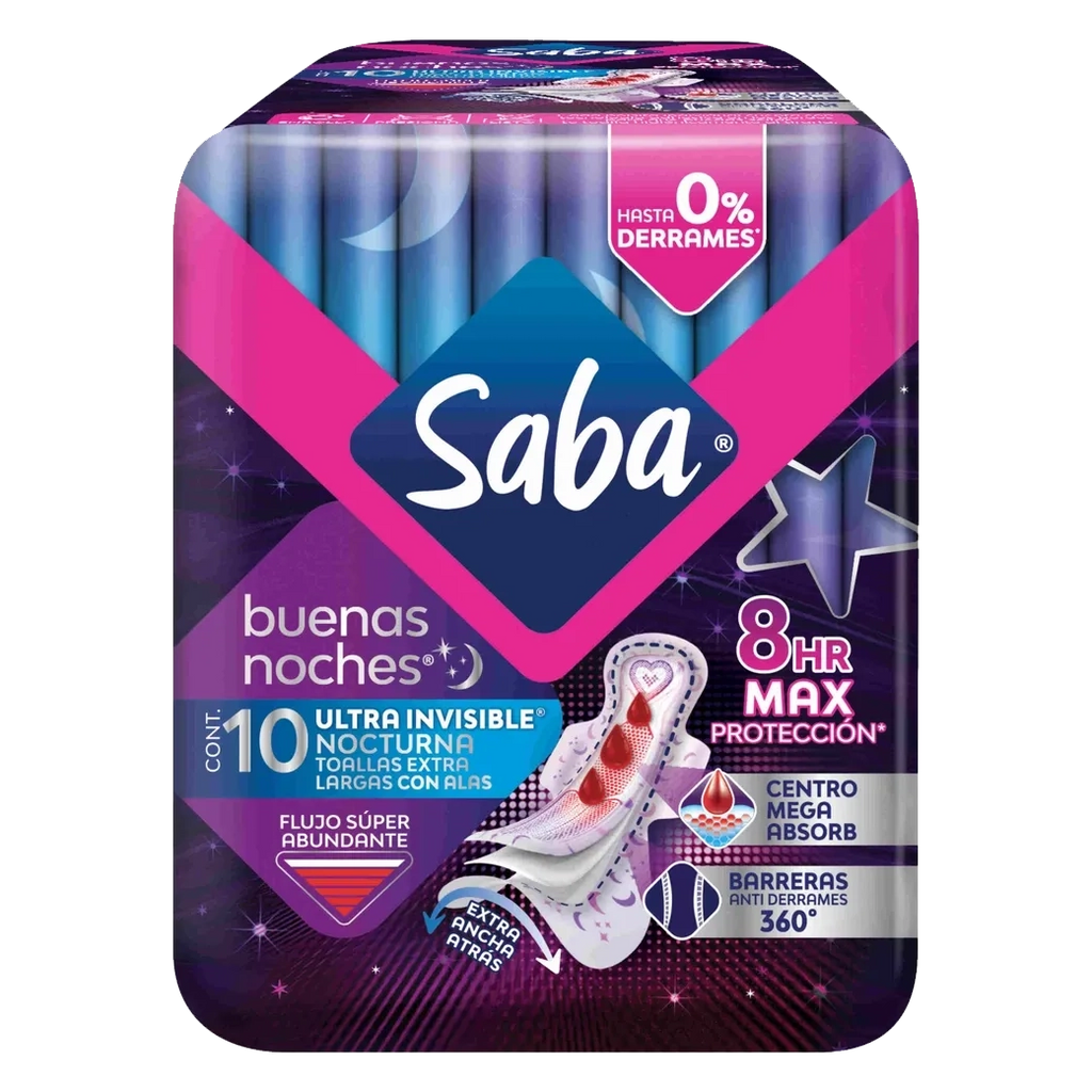 SABA Toalla UltraInvNoc C/Alas 10UN
