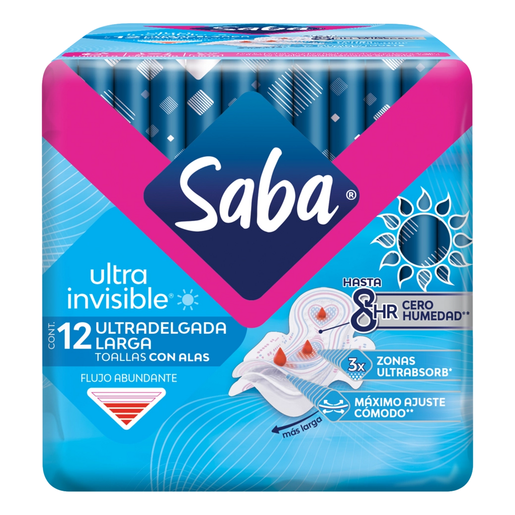 SABA Toalla UltraInvLar C/Alas 12UN