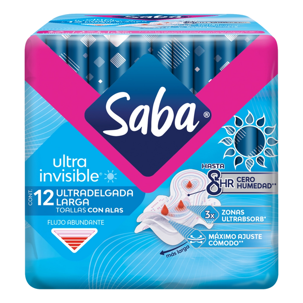 SABA Toalla UltraInvLar C/Alas 12UN