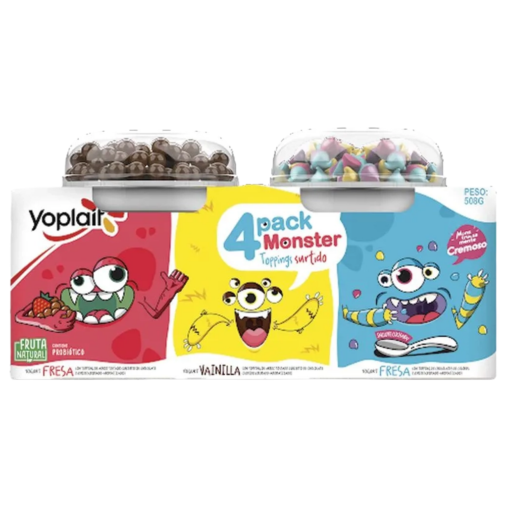 YOPLAIT Yogurt 4pk C/Topp508g